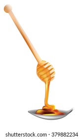 Honey and spoon for your design
