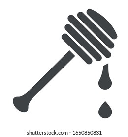 Honey stick icon on white background