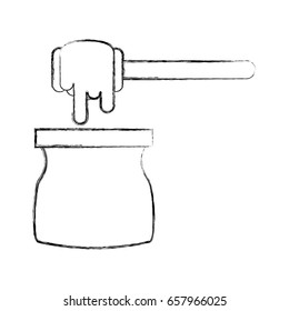 honey stick isolated icon