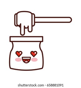 honey stick kawaii character