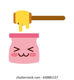 honey stick kawaii character