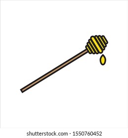 honey stick shaped simple icon vector