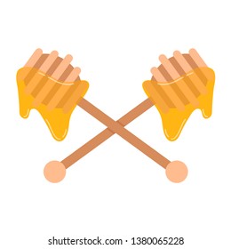Honey stick. stretch. logo design. symbol.