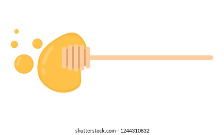 honey and stick vector. free space for text. wallpaper. copy space.