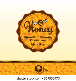 Honey sticker. Premium Quality Label