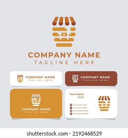Logotipo de la tienda Honey, adecuado para cualquier negocio relacionado con la miel.