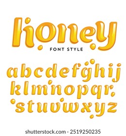 honey styles alphabet vector illustration