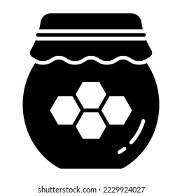 Honey, sweet, food icon in modern style for website mobile logo app UI design. simple vector icon. 