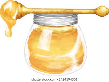 Honey is a sweet and viscous substance made by several bees, the best-known of which are honey bees.