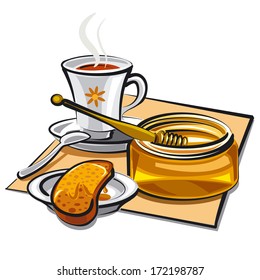 honey and tea