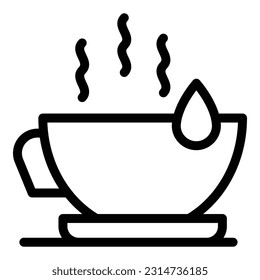 Honey tea cup icon outline vector. Bee nectar. Food comb