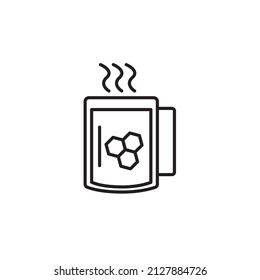 honey tea icons  symbol vector elements for infographic web