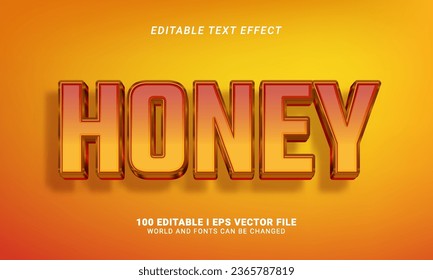 honey text effect graphic style