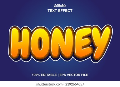 honey text effect with orange color editable.