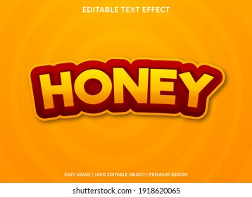 honey text effect template design with bold style and 3d concept use for business brand and logo