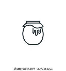 Honey thin line icon stock illustration .Beekeeping and apiary related icon