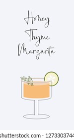 Honey thyme margarita cocktail