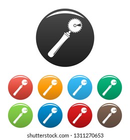 Honey tool icons set 9 color vector isolated on white for any design
