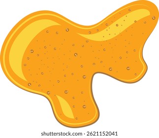 honey top view, honey spill isolated.
