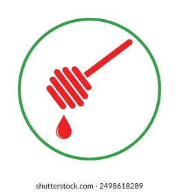 Honey trendy icon skillful abstract vector illustration colorful artwork design