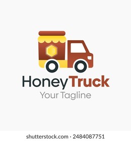 Honey Truck Logo Vector Template Design. Good for Business, Startup, Agency, and Organization