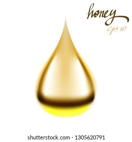 honey vector 3d illustration drop of honey