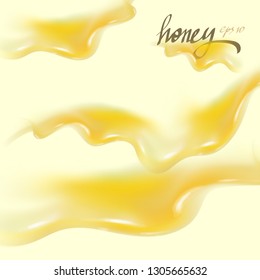 honey vector 3d illustration drop splatter