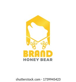 
Honey vector and bear image