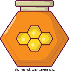 honey vector flat color icon