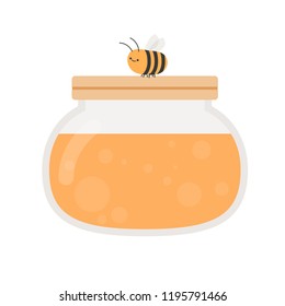 honey and vector. free space for text.