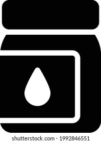 icono plano de glifo vector de miel