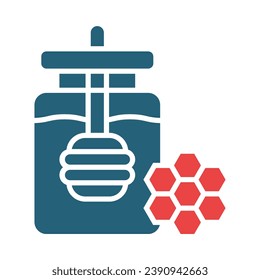 Honey Vector Glyph Two Color Icon For Personal And Commercial Use.
