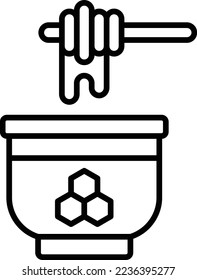 Honig, Vektorsymbol. Kann für Druck-, Mobil- und Web-Anwendungen verwendet werden.