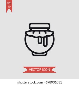 Honey vector icon, illustration symbol