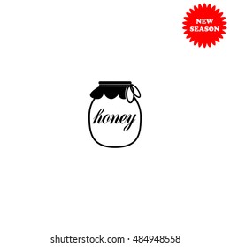 Honey vector icon isolated on white background.