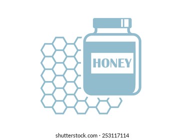 Honey vector icon on white background