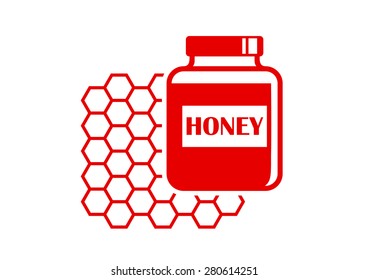 Honey vector icon on white background