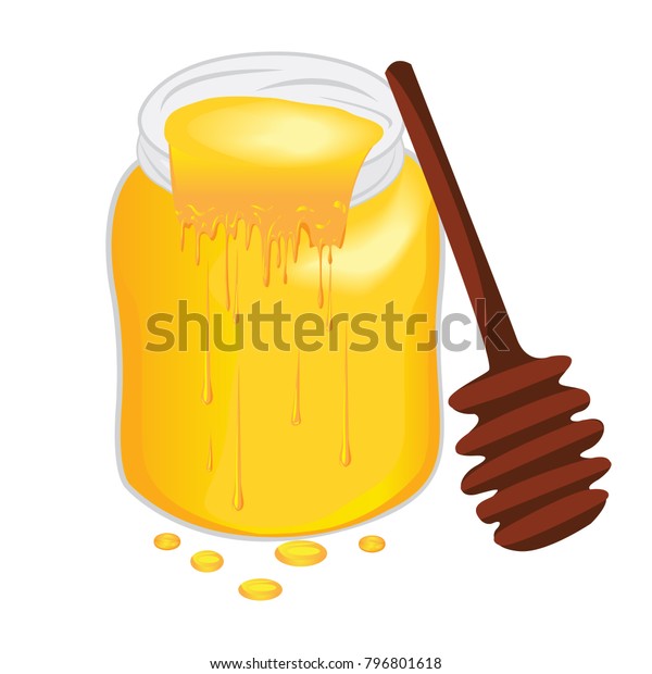 Honey Vector Illustration White Background Stock Vector (Royalty Free ...