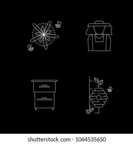 honey vector linear icons for print , web site, flyer