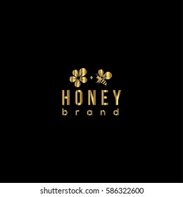 Honey vector logo design template