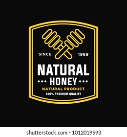 Honey - vector logo/icon illustration label
