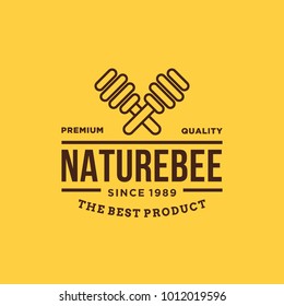 Honey - vector logo/icon illustration label
