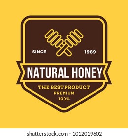 Honey - vector logo/icon illustration label
