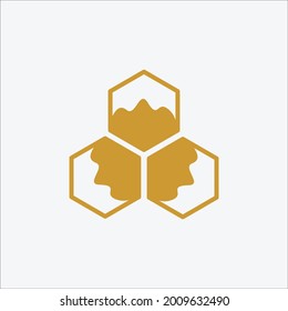 diseño de logotipo minimalista para vector de miel