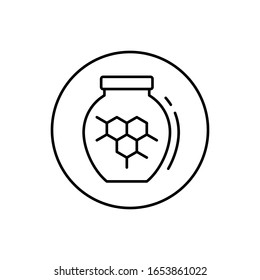 Honey, vegan icon. Simple line, outline vector elements of vegetarian icons for ui and ux, website or mobile application