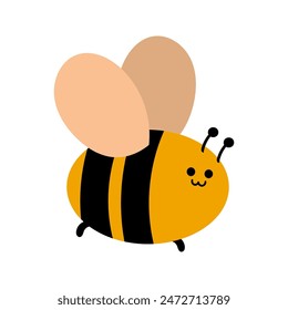 honeybee animal vector illustration in cartoon style