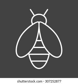 Honeybee, bee, icon vector image. Can also be used for Animals and Insects. Suitable for mobile apps, web apps and print media.