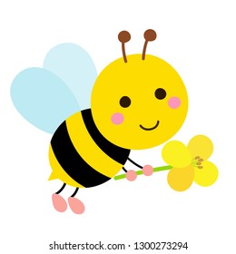 Honeybee carrying rape blossoms