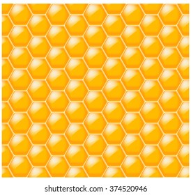 honeybee comb seamless pattern. vector illustration
