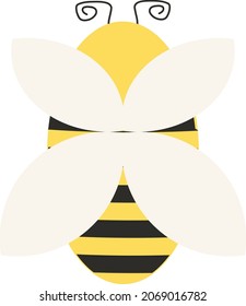 honeybee cute cartoon vector illustration